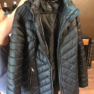Nautica Long Puffer Jacket Plus Size 1XL Black
